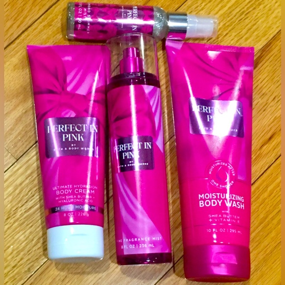 NWT Bath & Body Works Perfect In Pink 4Piece Set,New Products : American Fashion Style Bags On Sale